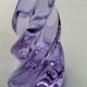 Sèvres crystal lamp signed Torsade purple foot