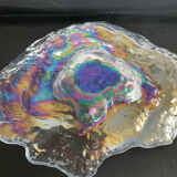 Empty vintage pocket in iridescent glass