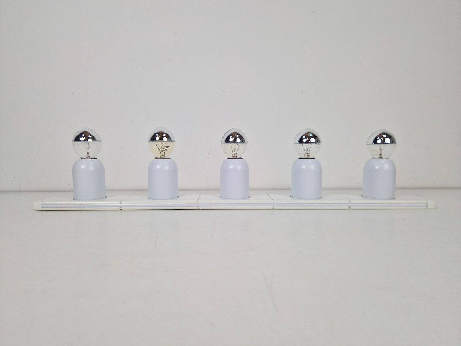 Vintage Space Age Domino Wall Lamp in White from Targetti Sarkey, 1970s