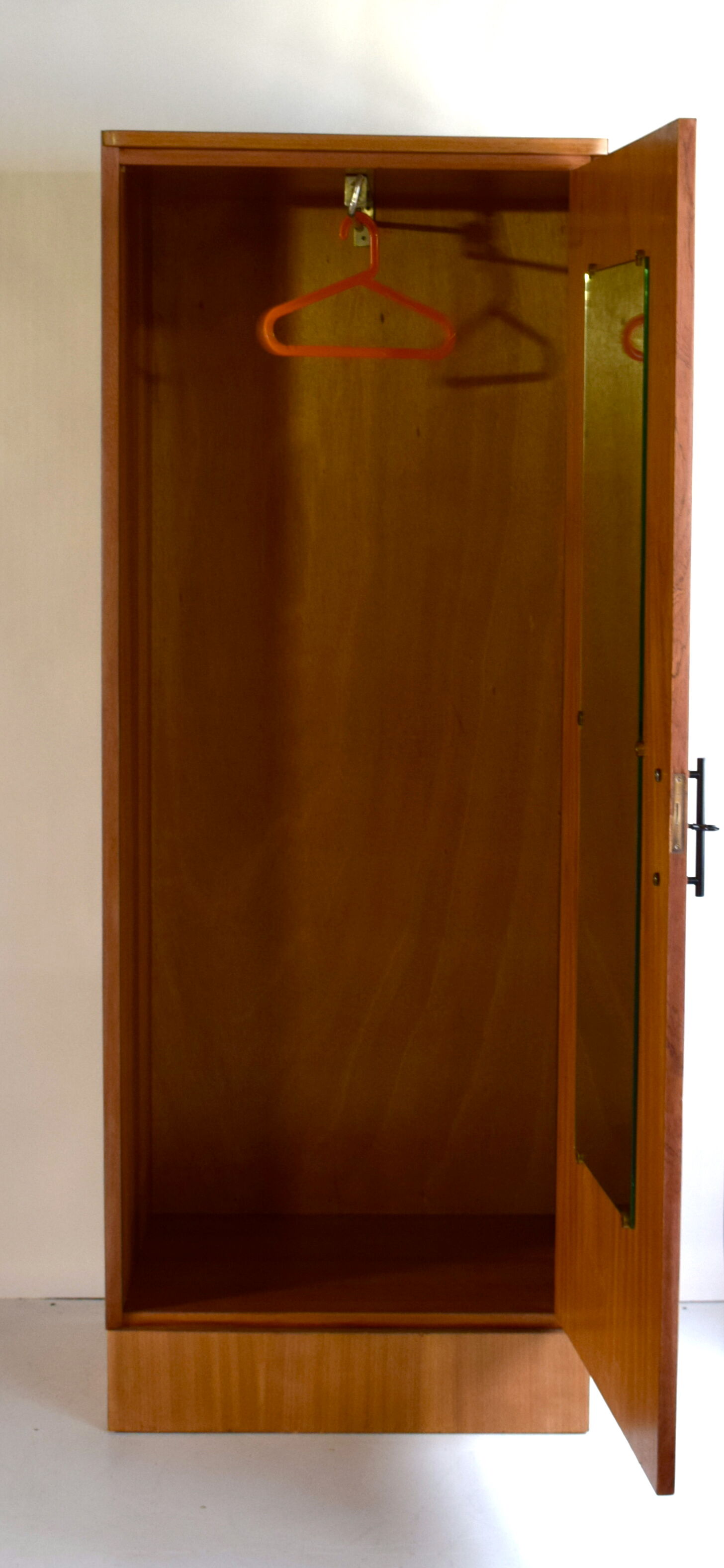 Parisian wardrobe in natural blond mahogany from the 1960s