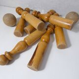 Old wooden bowling game