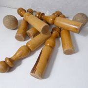 Old wooden bowling game