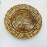 Assiettes plates poisson Digoin Sarreguemines