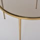 Golden circular Mid-Century Modern Brass coffee table by Vereinigte Werkstätten
