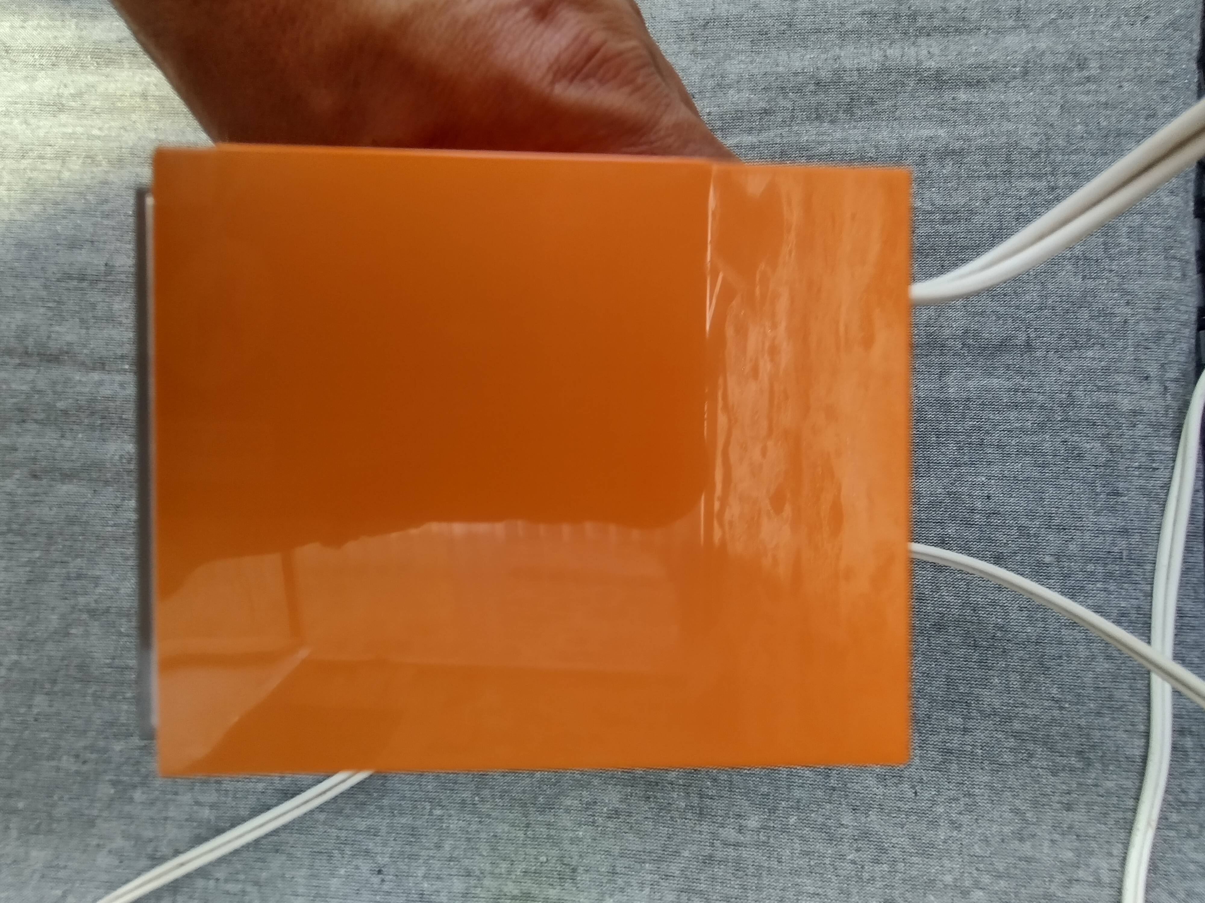 Orange Clock Alarm Clock Flip Flap Counter ARTIN Lamellae