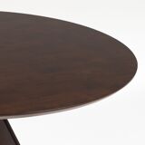 Dark wood tripod round table 100cm