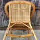 Colonial lounge armchair in rattan and bamboo, vintage, 60s