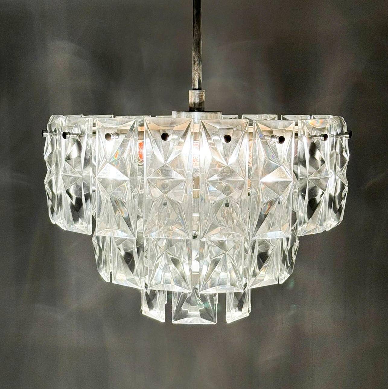 Mid-century chandelier/ceiling lamp by Kinkeldey, Germany, 1970s.