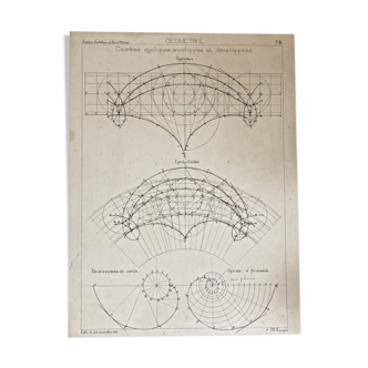 Dessin technique original, arts et métiers