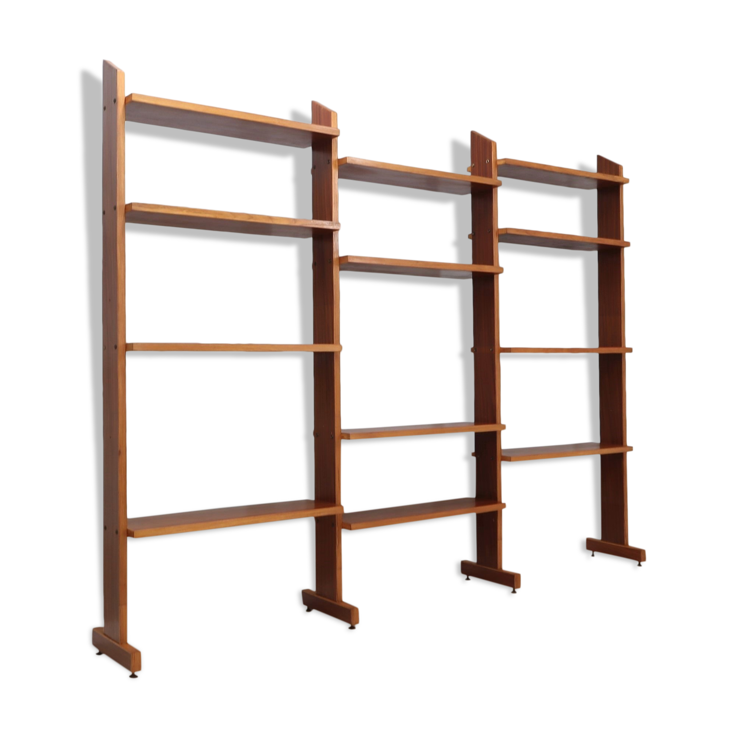 Mid century teak shelves bookcase 1960s