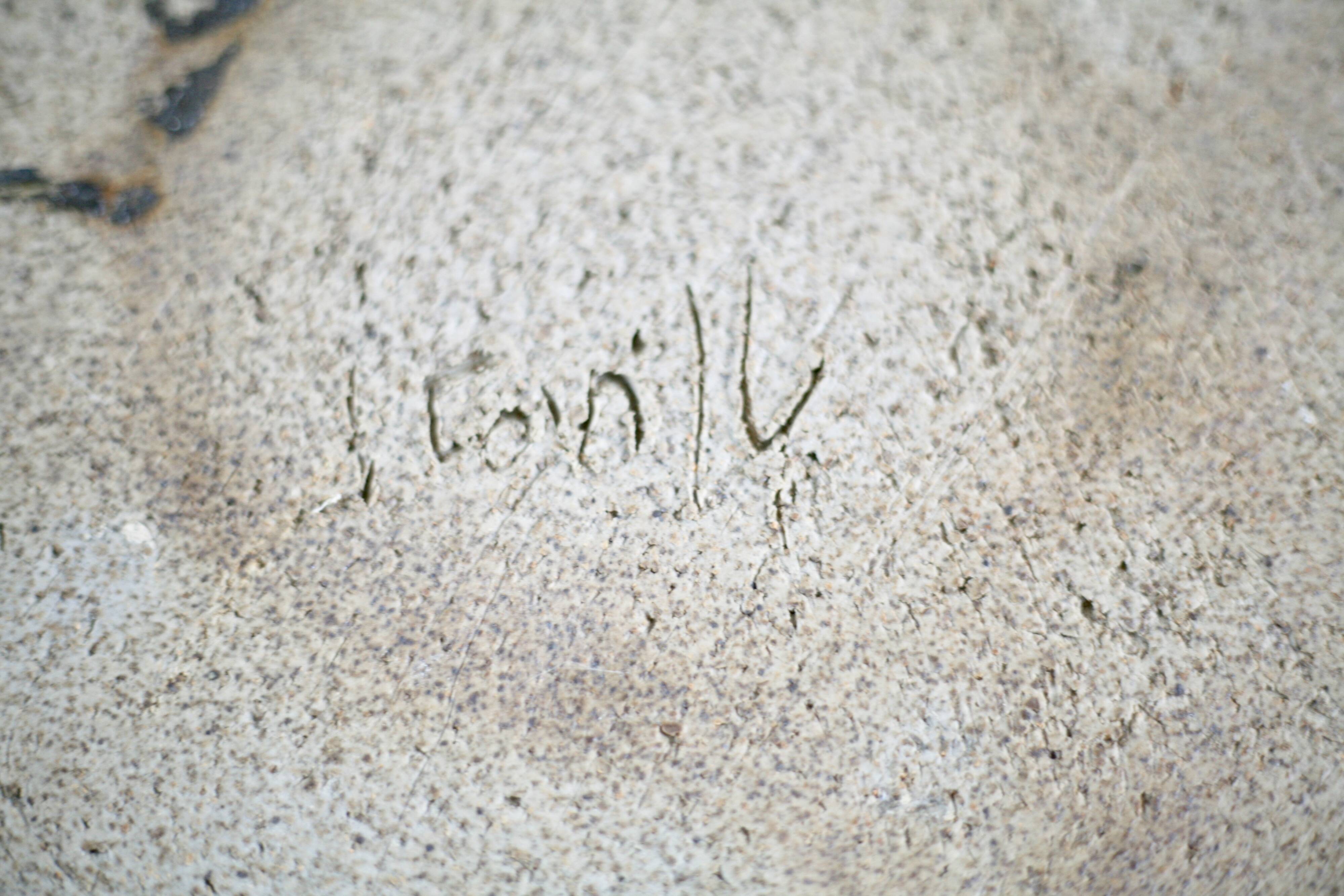 Ceramic mirror by Jacky Coville, 1970s.