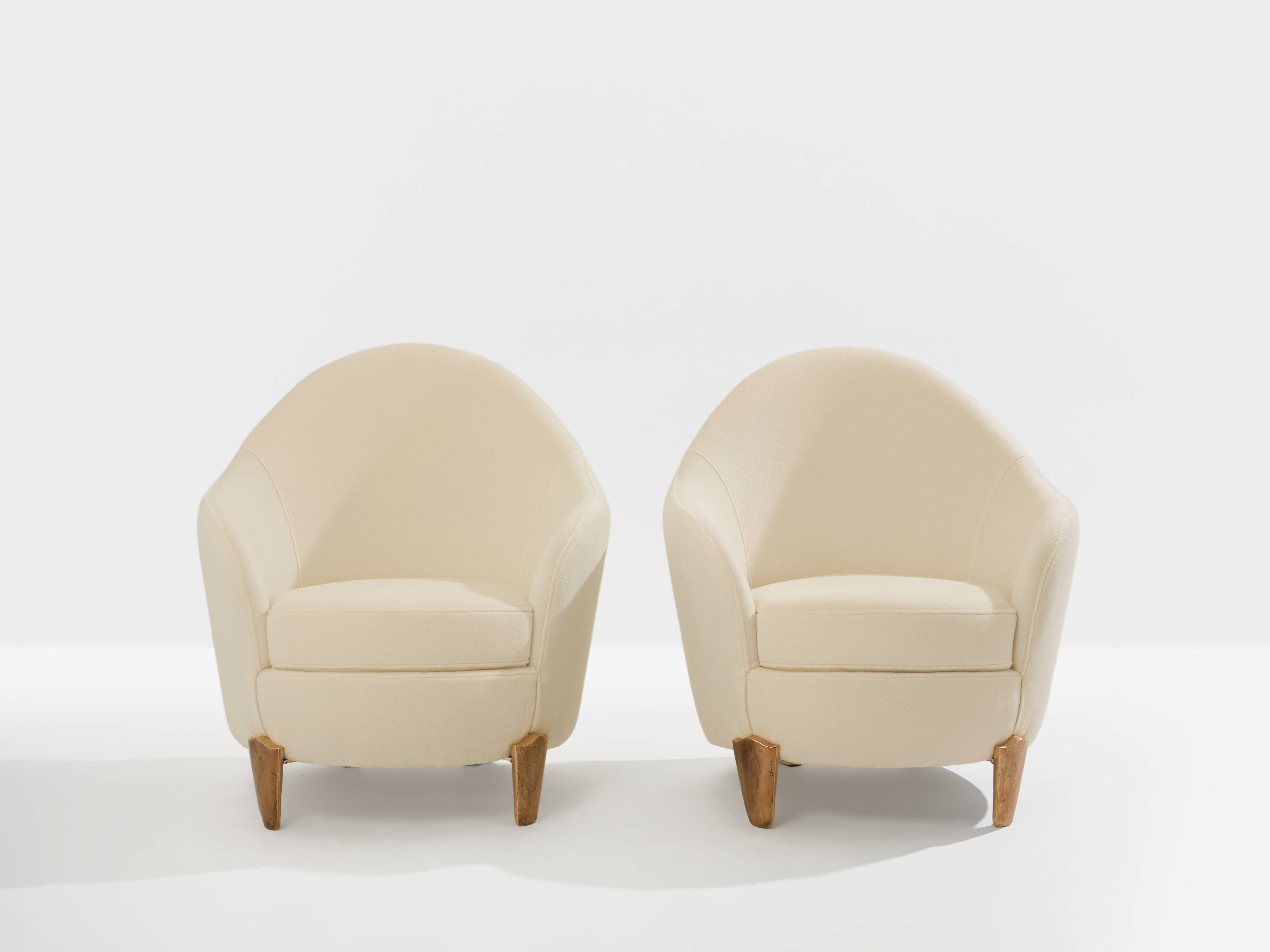Garouste & Bonetti Koala armchairs in bronze and alpaca 1995