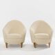 Garouste & Bonetti Koala armchairs in bronze and alpaca 1995