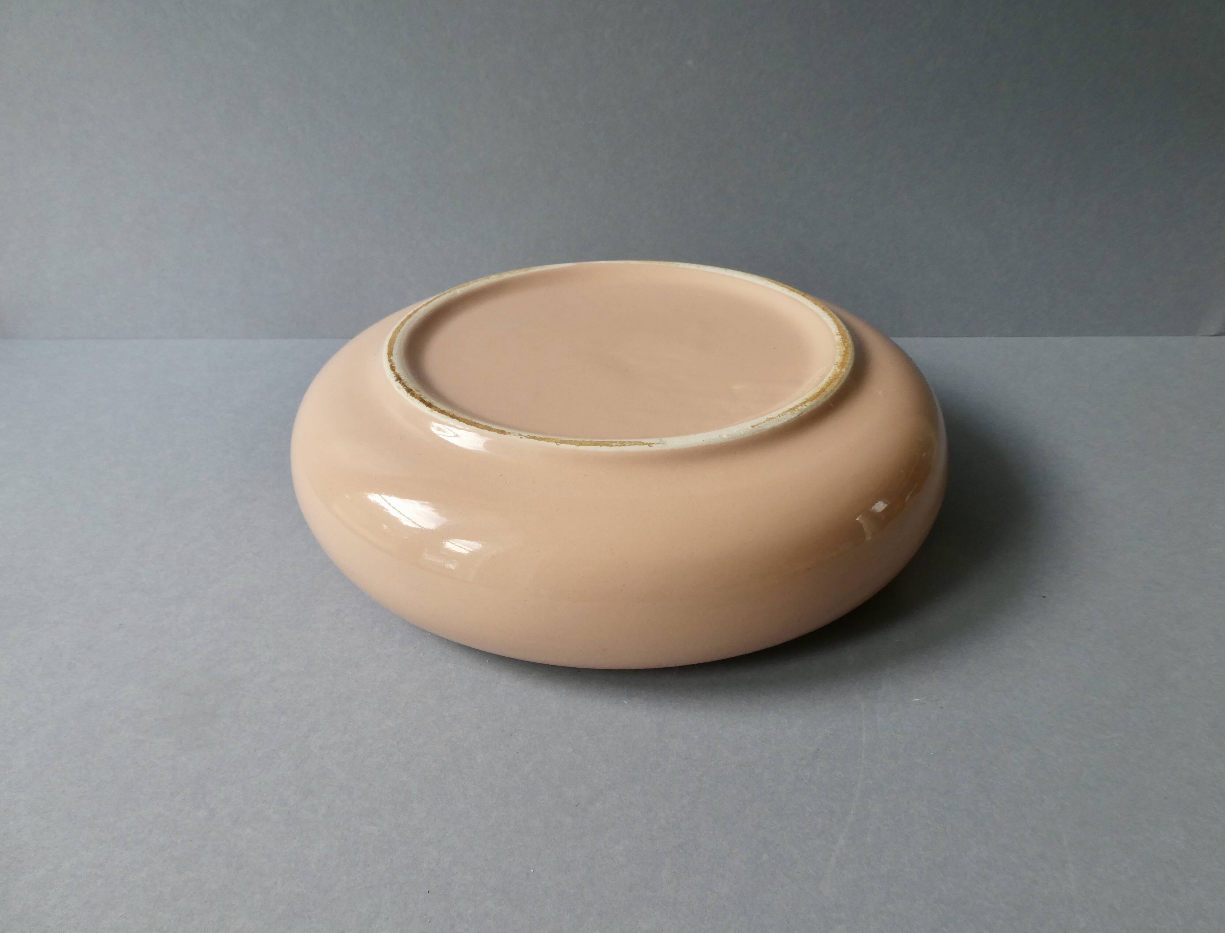 Pastel pink ceramic bowl, Habitat, 90s