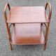 Vintage wood and bamboo side table