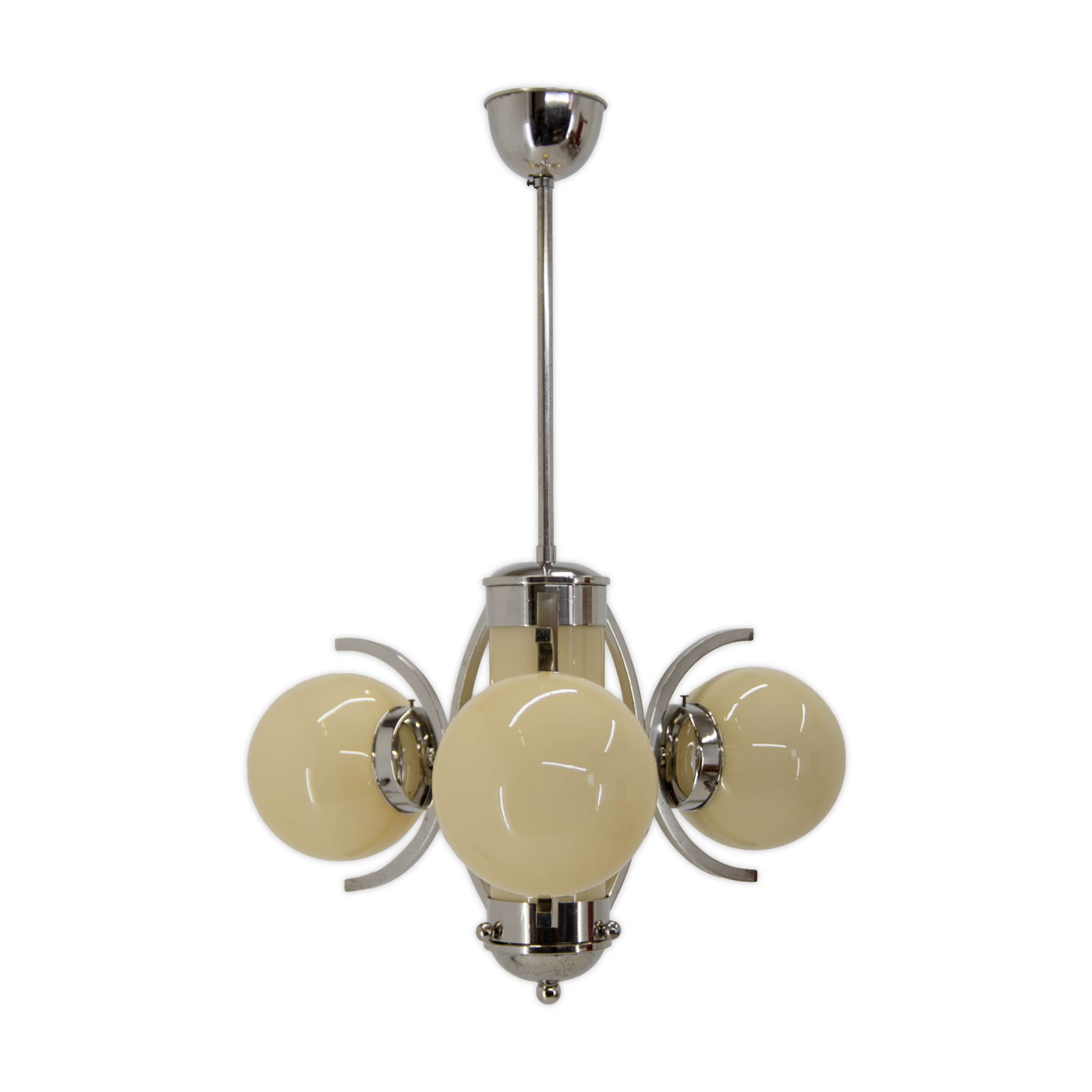 Art deco chandelier, 1930s, restored