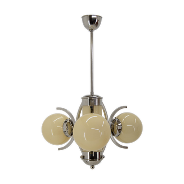 Art deco chandelier, 1930s, restored