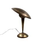Mid-century modern brass adjustable table lamp, Italy circa 1950