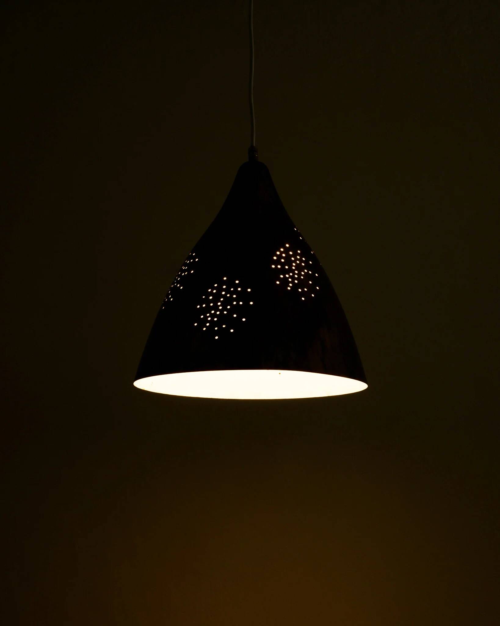 Finnish Mid Century Brass Ceiling Pendant Lamp by Lisa Johansson-Papé, 1940