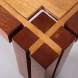 Brutalist Teak wood coffee table, 1970s