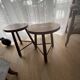 Solid oak tripod stools