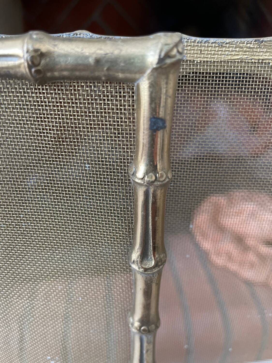 Fire protection chimney screen attributed to Baguès 1950