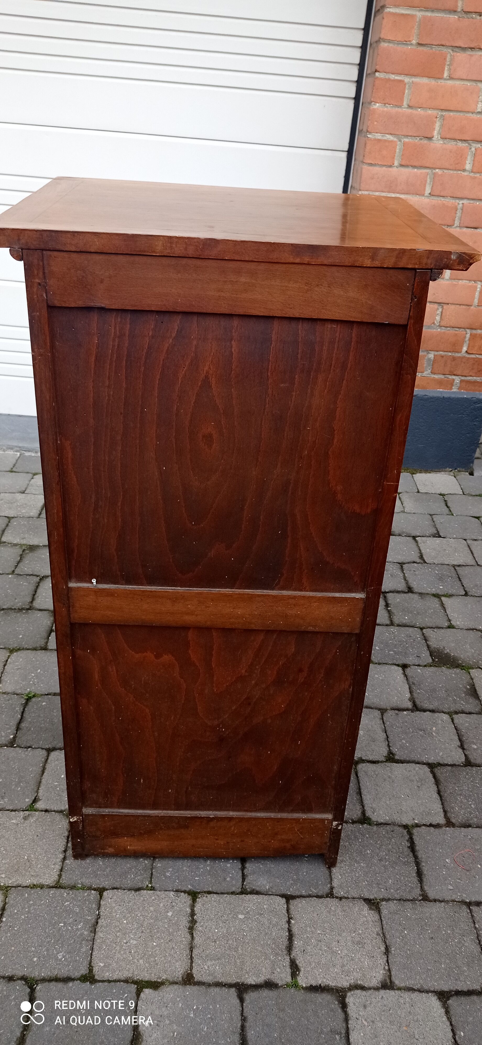 Old cabinet wooden curtain binder