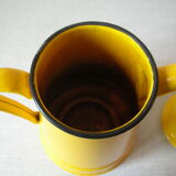Old yellow enamelled coffee maker Made in Poland deco kitchen countryside farm