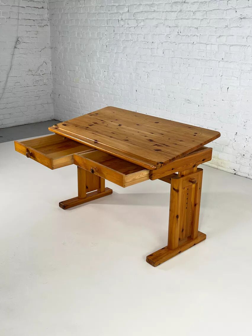Bureau modulable et inclinable en bois