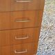 Vintage chest of drawers from the 50s/60s in golden mahogany 4 drawers feet bobbin