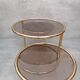 Table basse laiton 3 niveaux pivotants des années 1970 style de Milo Baughman Italie