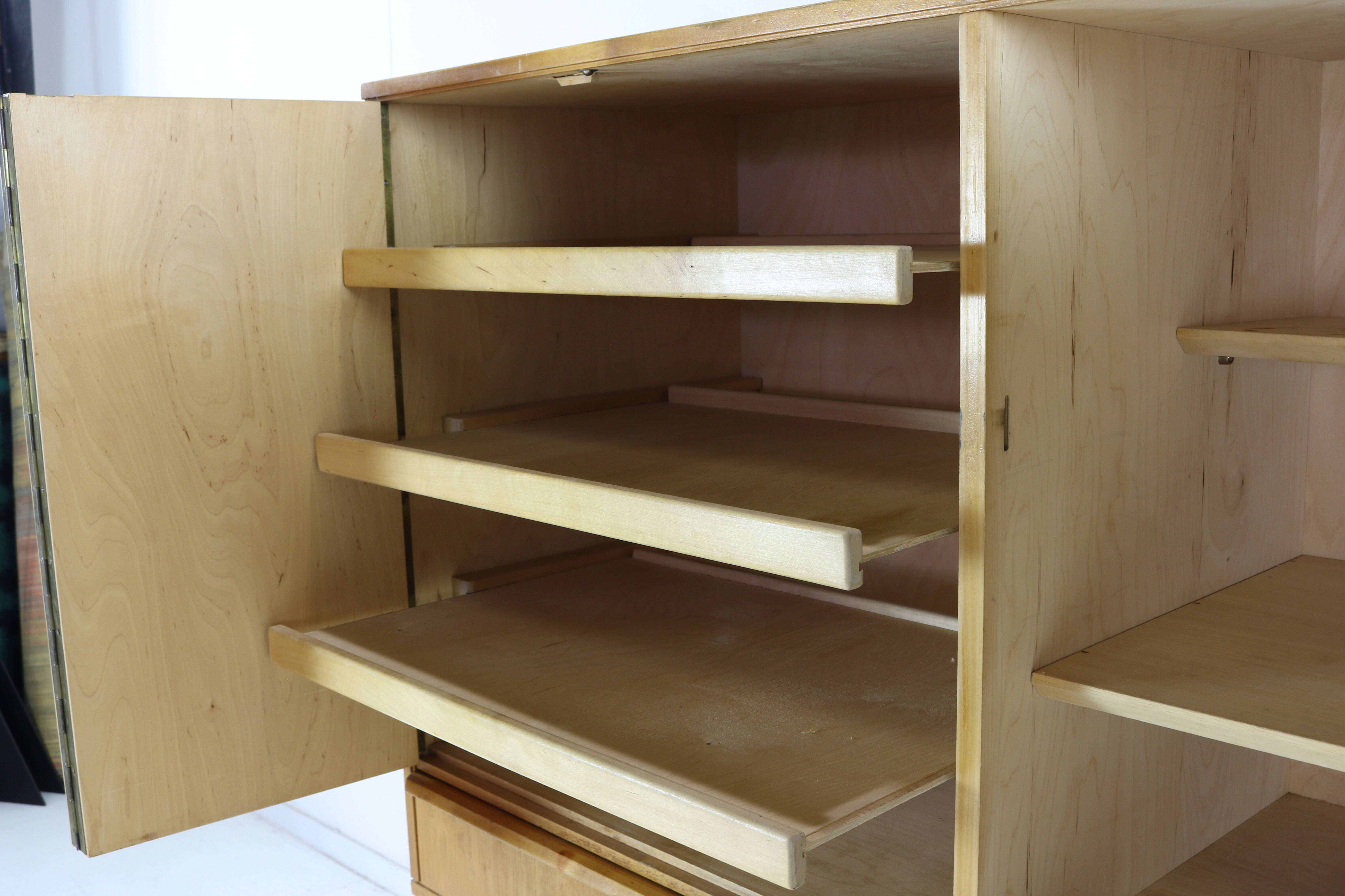 Dutch design birchwood cupboard cabinet for UMS Pastoe by Cees Braakman