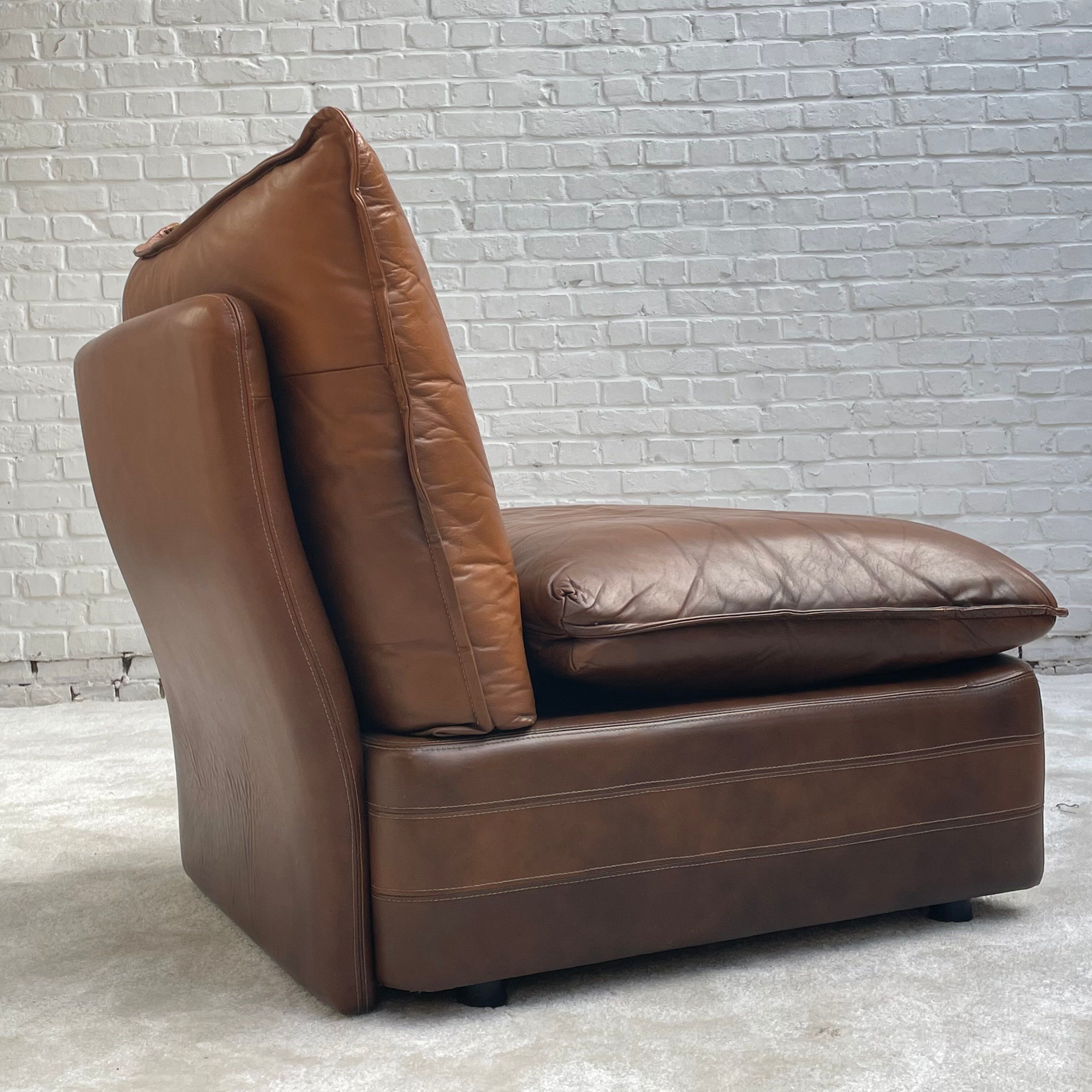 Comfy Leather cognac sofa's
