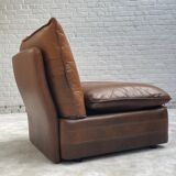 Canapé cognac confortable en cuir