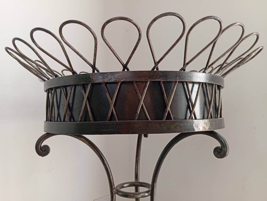 Pair of wrought iron planters