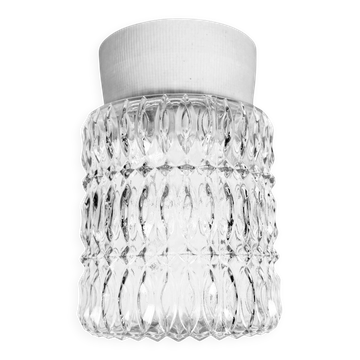 Vintage White Porcelain Ceiling Light, 1970s