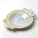 Vintage stoneware pocket bowl with crystalline glazes signed by Françoise Roussel.