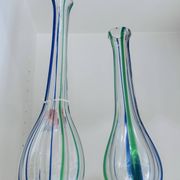 Paire de vases vintage verre
