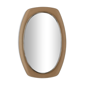 Vintage mirror with smoked glass frame from the 1970s.