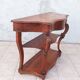Large console from the Napoleonic III era in walnut and walnut burl.