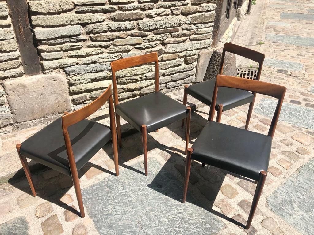 4 chairs Lübke, Germany, 1960s