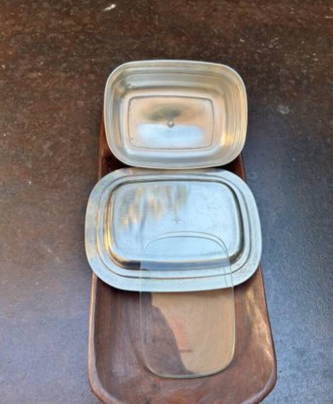 Christofle butter dish model Albi