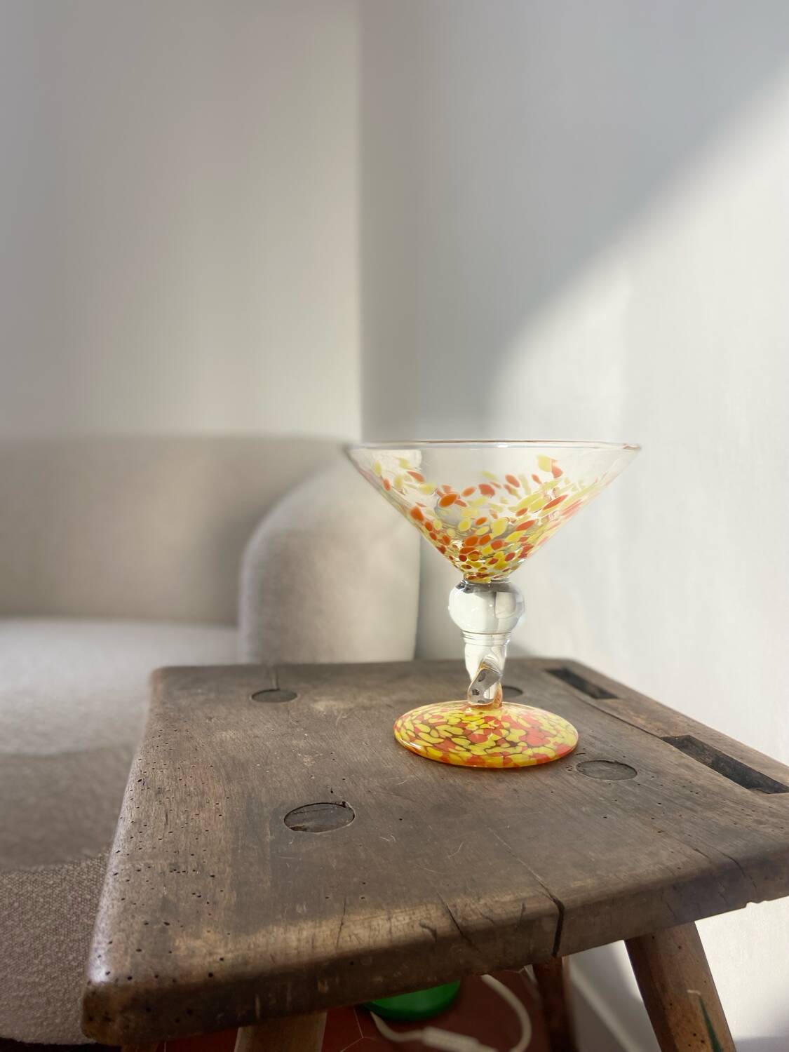 Clichy glass fruit bowl