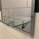 Bathroom mirror with art deco shelf