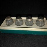 Vintage Cardeilhac/Christofle Crystal Salt & Pepper Cellars: 950 Silver Lid