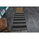1970s Turkish Oushak Handmade Wool Cotton Black Runner Rug 63x246