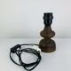 Temde Leuchten brutalist lamp, wood and wool from the 1960s.