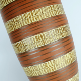 West german mid century vase duemler & breiden model 166 30 relief and stripe decor 1950s 1960s wgp