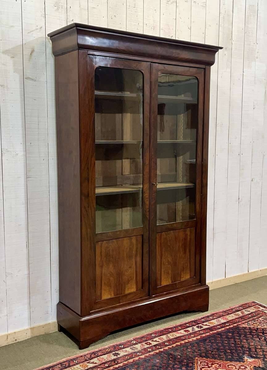 Bibliothèque Louis Philippe 19ème en acajou