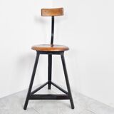 Tabouret industriel vintage, années 1950